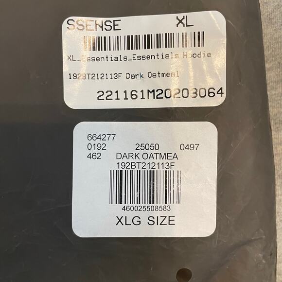 Essentials Fear of God Hoodie XL Dark Oatmeal NWT Pullover Sweatshirt Streetwear - Picture 7 of 11